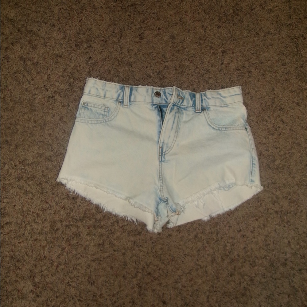 ZARA Light Blue Denim Women Shorts 4